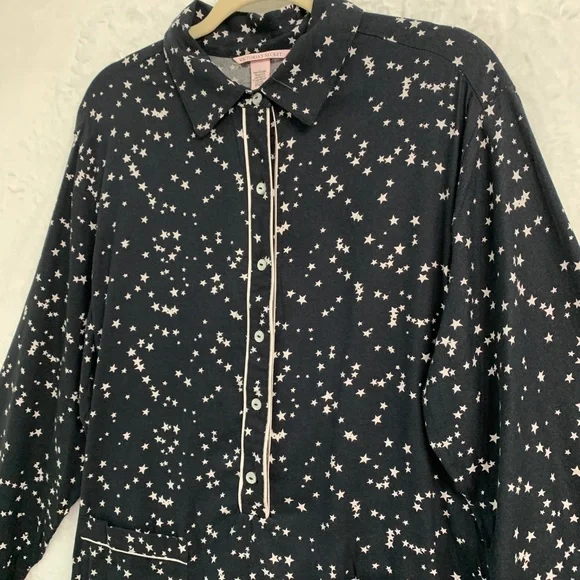 Victoria's Secret Star Print Sleep Short Romper Sz L - Picture 5 of 15